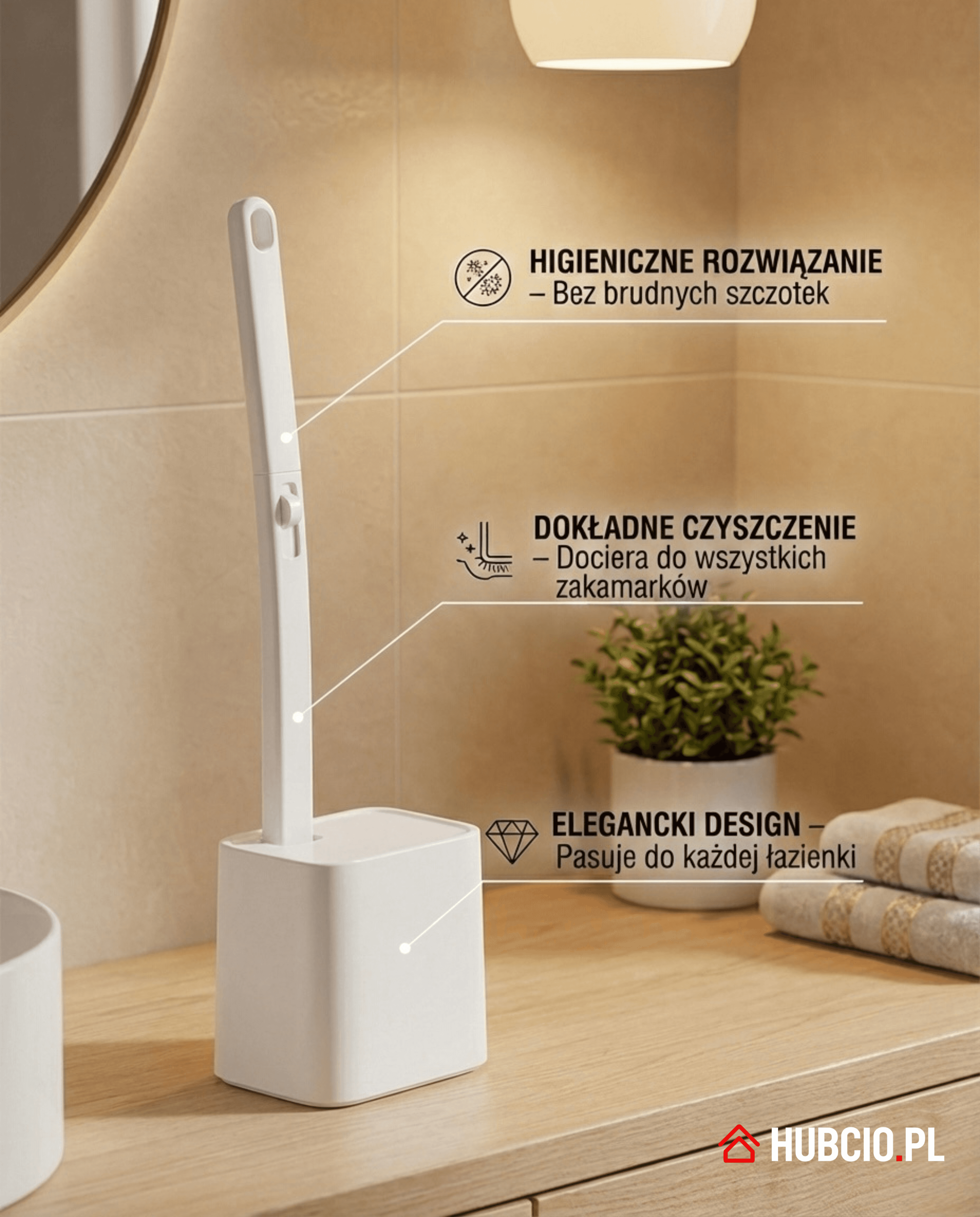 Szczotka z wymiennymi końcówkami do czyszczenia WC CleanPRO ✨